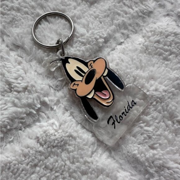 Disney | Vintage Clear "Florida" Goofy Keychain - Picture 1 of 4